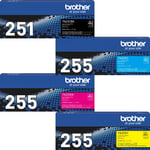 TN251/255 Brother High Capacity Toner Set