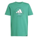 adidas Unisex Kids Fun Graphic T-Shirt, Bold Green, 7-8 Years