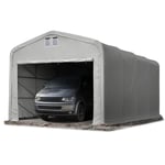 Intent24 - Wikinger tente-garage env. 5x8m tente de stockage carport porte d'env. 4,1x2,5m pour bateaux, campeur, tracteur, gris