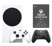 Microsoft Xbox Series S (1 TB SSD), Wireless Controller (Black) & Game Pass Ultimate (1 Month Membership) Bundle, White