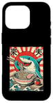 Coque pour iPhone 16 Pro Shark Ramen Anime japonais drôle graphique kawaii requin