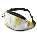 XCNGG Sac de taille en cours d'exécution Sac de taille de loisirs Sac de taille Sac de taille de mode Watercolor Lemon Fanny Packs for Women and Men Waist Bag Adjustable Belt for Outdoors Workout, Tra