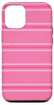 Coque pour iPhone 12/12 Pro Rose rayé Girly Esthétique Preppy Stripe