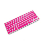 System-S Silicone AZERTY French Keyboard Cover for MacBook Pro 13 Inch 15 Inch 17 Inch iMac MacBook Air 13 Inch Pink