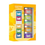 Kusmi Tea - Coffret "Les Infusions" + Pince à Thé - Assortiment de Thés Bio - Idée Cadeau Homme et Femme - Infusions, Tisanes Aromatisées - Notes de Fruits, d'Épices et de Gingembre - 5 Boîtes de 25g