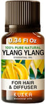 Kukka Ylang Ylang Essential Oil for Skin Care - Ylang Ylang Oil for Hair Growth - 100 Therapeutic Grade Aromatherapy Oils for Diffuser - 10ml