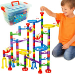 Marble Runs For Kids - 162 Pieces Plus Storage Tub - Construction Toys For 4,...