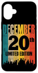 iPhone 16 Plus December 20 Limited Edition 20th Day Retro Vintage Birthday Case