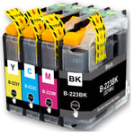 4 Compatible Ink Cartridges For Brother LC223 DCP-J4120DW DCP-J562DW MFC-J4420DW