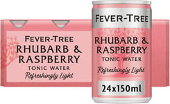 Fever-Tree Refreshingly Light Rhubarb & Raspberry Tonic Water 8 x 150ml (Pack o