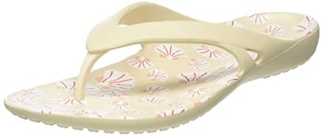 Crocs Women's Kadee II Flip W Clog, Winter White/Multi, 3 UK