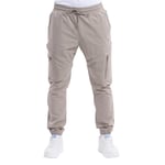 Mens Cargo Joggers with Elastic Waistband- Zipper Pockets, Elastic Ankle Cuffs