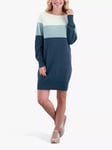 Celtic & Co. Super Soft Slouch Colour Block Jumper Dress, Sky