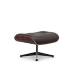 Vitra - Lounge Ottoman, Santos Palisander Polished/Sides black, Leather Cat. L40 Premium 87 - Skamler og taburetter - Charles & Ray Eames - Brun - Metall/Tre