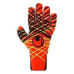 Uhlsport Målvaktshandske Absolutgrip HN Fit 364 Fire Edition - Röd/Gul/Svart, storlek 8½