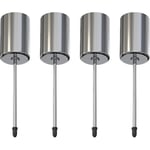 Adventsljusstake, Retro Silver Adventsljusstake, Metall Ljusstake, 4-pack, För Adventskrans, Jul Ljusplatta Med Tagg