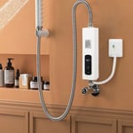 Chauffe-eau électrique instantané pour douche de salle de bain - Mini chauffe-eau électrique avec affichage led et pommeau de douche (5500 w avec