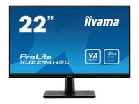 iiyama ProLite XU2294HSU-B1 - Écran LED - 22" (21.5" visualisable) - 1920 x 1080 Full HD (1080p) @ 75 Hz - VA - 250 cd/m² - 3000:1 - 4 ms - HDMI, VGA, DisplayPort - haut-parleurs - noir mat