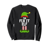 Funny Fix It Elf Christmas Family Pajama Repairman Handyman Sweatshirt