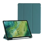 Compatible avec iPad (11 Pouces), étui Pliable en Forme de Y avec Fente pour Stylo, matériau Acrylique, Vert foncé