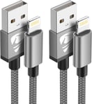 Aioneus iPhone Charger Cable 3M 2Pack, Extra Long Charging 3M+3M, Gray 