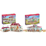 Schleich 42551 Horse Club - Grand Centre Équestre de Lakeside pour Chevaux 42567 Horse Club - Nouveau Centre Équestre de Lakeside,Coffret Figurines avec 56 éléments