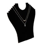 Black Flannel Necklace Pendant Chain Jewelry Bust Display Stands Hanger Hold TOU