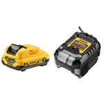 Batteri DeWalt DCB1102P1-QW; 18 V; 3,0 Ah; Li-ion + lader DCB1102