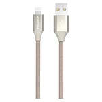 GreyLime Câble Lightning USB A vers MFi pour iPhone et iPad Beige 1 m