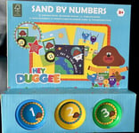 Hey Duggee Birthday Party Supplies GIFTS TOYS COLOURED SAND LEARN NUMBERS ART