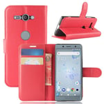 Sony Xperia XZ2 Compact      PU Wallet Case    [Red]