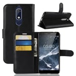 Nokia 5.1      Pu Wallet Case    [Black]