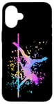 Coque pour iPhone 16 Plus Poledance Bar Pole Dance Fitness Paint Splatters Femme