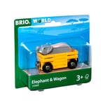 BRIO World Animal Safari Elephant & Wagon Toy Train for Kids Age 3 Years Up