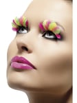 Multi Coloured 1980s Ladies Fancy Dress Fake Eyelashes 80s False lashes