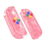 eXtremeRate Cherry Pink Joy con Handheld Controller Housing with Colorful Buttons, DIY Replacement Shell Case for Nintendo Switch Joycon & Switch OLED Joy con – Joy con and Console NOT Included