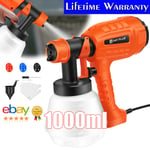 1L Electric Paint Sprayer 1000W HVLP Air Spray Gun Machine Fence Wall Sprayer UK