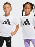 adidas Sportswear Kids Unisex Essentials T-Shirt - White, White, Size 7-8 Years