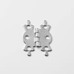 NEW 2 X Butterfly Fancy Cupboard / Box Door Hinges Chrome Plated Steel 50mm - On