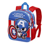Marvel Captain America Let's go-Sac à dos 3D Petit, Bleu