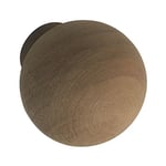 ALLES IM GRIFF Olwen Bouton de meuble rond en bois de noyer brut Ø 30 mm Profondeur 34 mm