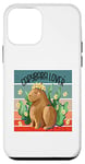 Coque pour iPhone 12 mini Capybara fleur couronne nature harmonie joie animal amateur