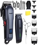 Tondeuse Cheveux Hommes Professionnel, Tondeuse Cheveux Professionnelle Sans Fil Rechargeable, Tondeuse Barbe et Cheveux Homme, Tondeuse de Finition