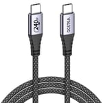 Ocetea 240W USB C to USB C Charger Cable, PD3.1 USBC to USBC Type C Charger Cable Fast Charging USBC Lead Compatible with iPhone 16 15 Pro Max Plus, MacBook Pro, iPad Pro, Galaxy S24 S23, Pixel (2M)