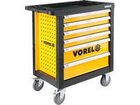 Vorel 58540, Rostfritt Stål, Orange, Teleskopskenor Med Kullager, 150 Kg, 45 Kg, 25 Kg