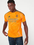 adidas Real Madrid Mens 24/25 Away Stadium Replica Shirt - Orange, Orange, Size S, Men