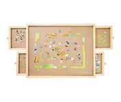 Table de Puzzle Mediashop jusqu'à 500 pièces - avec 4 tiroirs coulissants - Plateau de Puzzle en Bois - Espace et Ordre pour Un Maximum de Plaisir de Puzzle - Facile à Ranger