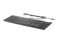 Hp Business Slim - Tastatur - Usb - Svensk - Svart - Løsvekt - 10 Enheter - For Hp 34, Z1 G9  Elite 800 G9  Pro 260 G9, 400 G9  Proone 440 G9  Zbook Fury 15 G8, 17 G8