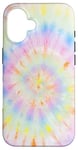 iPhone 16 Bold Tiedye Pink & Blue, Rainbow Colors Punk Rock Tie Dye Case