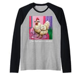 Funny Chicken One Bad Mother Clucker for Moms with Chickens Raglan Baseball Tee